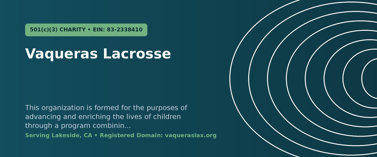 Vaqueras Lacrosse Organization Banner